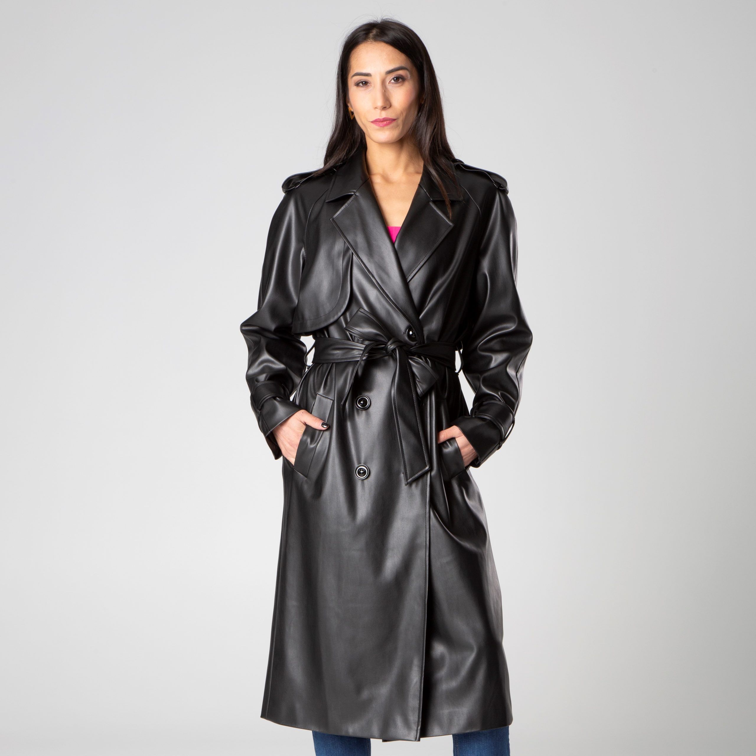 Trench in Ecopelle Nero – Sboof